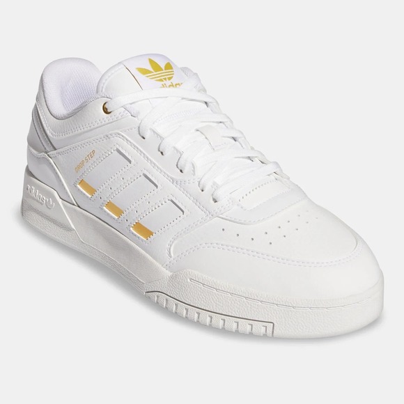 Adidas Originals Drop Step Low Mens Size 11.5 Skateboard Shoes White/Gold IE2361 main image 4